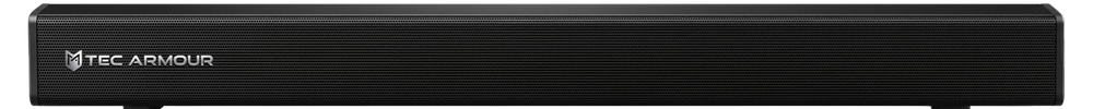 TEC ARMOUR NOVA 240 soundbar, front elevation showing the full-width perforated grille